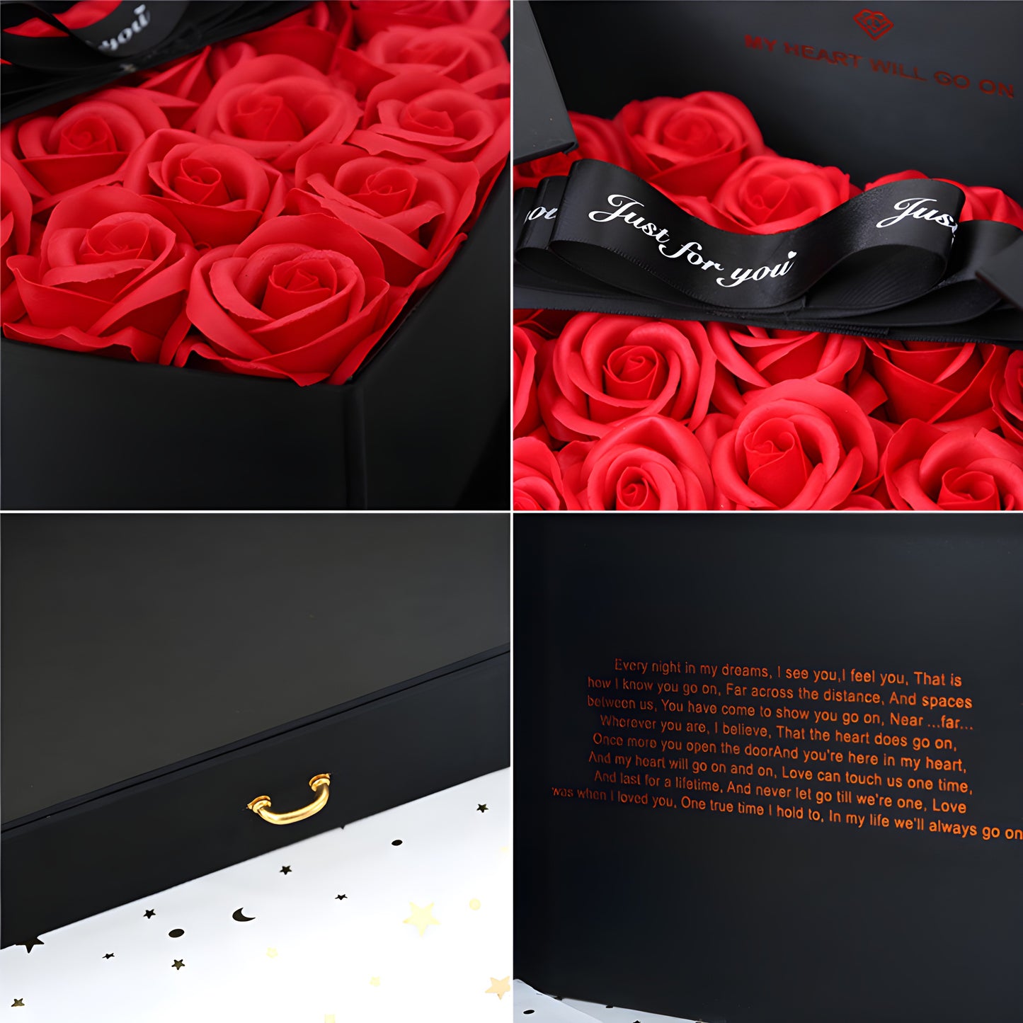 WELUVIA™ Luxury Real Rose Gift Box with Secret Compartment