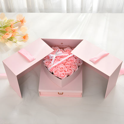 WELUVIA™ Luxury Real Rose Gift Box with Secret Compartment