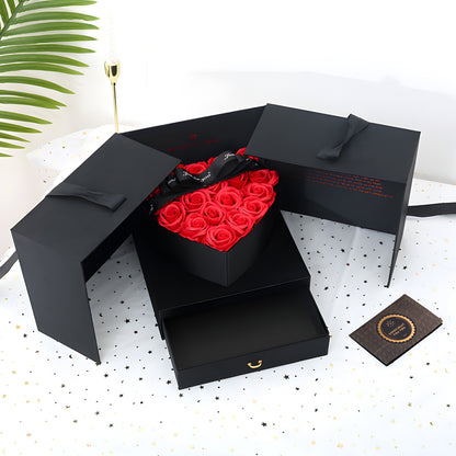 WELUVIA™ Luxury Real Rose Gift Box with Secret Compartment