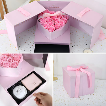 WELUVIA™ Luxury Real Rose Gift Box with Secret Compartment